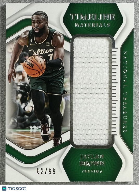 2022 Panini National Treasures Jaylen Brown Timeline Materials /99 #TM-JBC