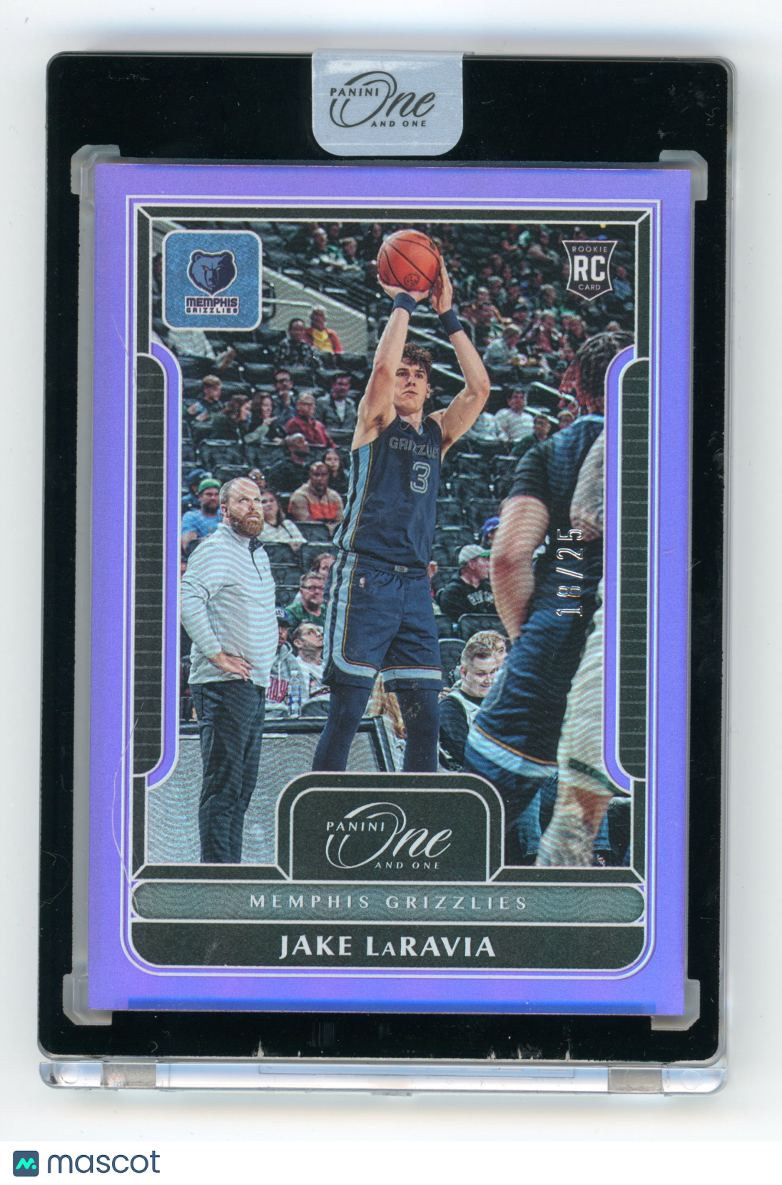 2022 Panini One and One Jake LaRavia Purple RC 18/25 #136