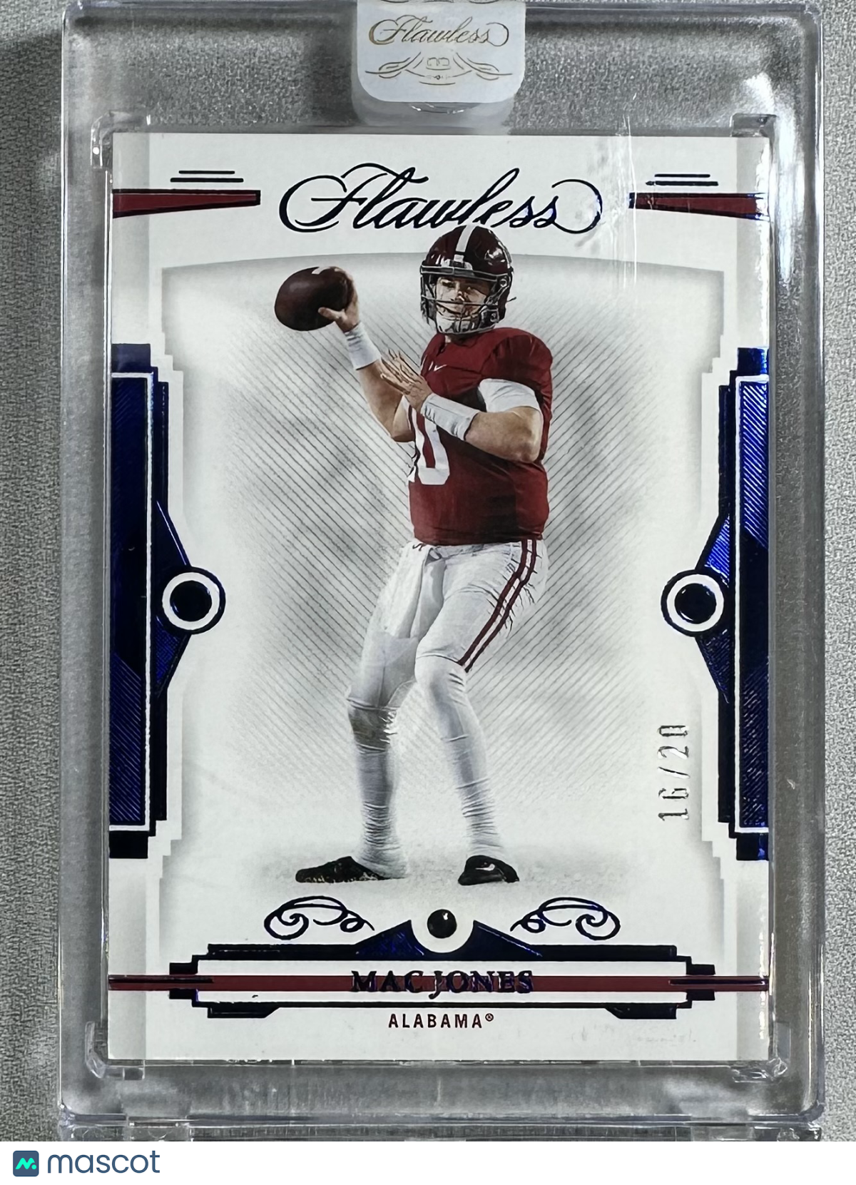 2022 Panini Flawless Collegiate Mac Jones Sapphire /20 #64