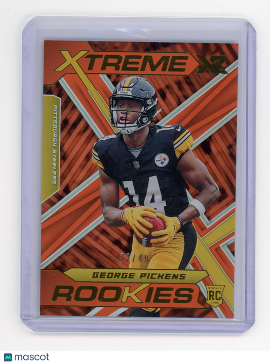 2022 Panini XR George Pickens Xtreme Rookies Orange RC 32/49 #XTR-22