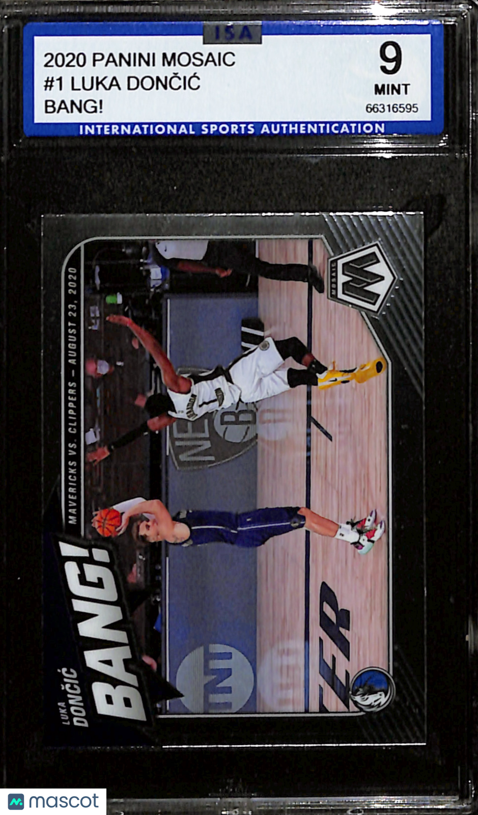 2020-21 Panini Mosaic Luka Doncic Bang! #1 ISA 9