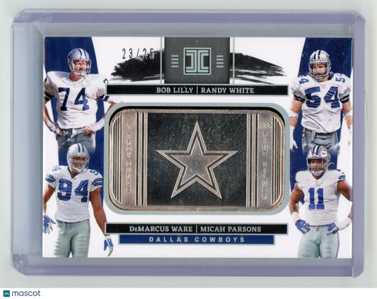 2022 Panini Impeccable Parsons Lilly Ware White Silver Generations 23/25 #SG-DAL