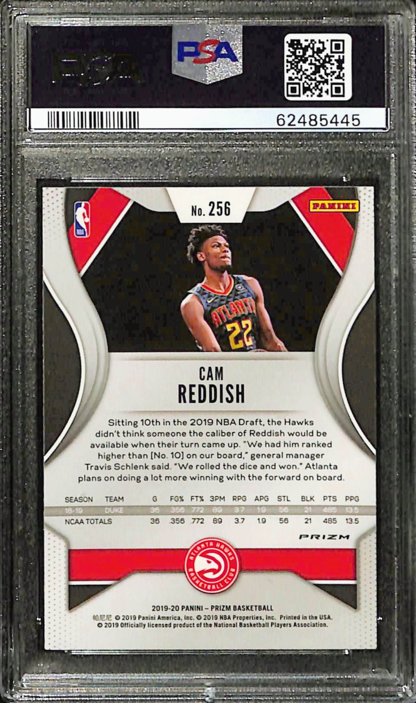 2019-20 Prizm Cam Reddish Green #256 PSA 9