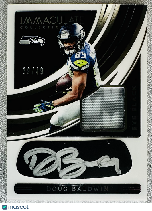 2022 Panini Immaculate Collection Doug Baldwin Eye Black Jerseys /49 #EBJ-DBA