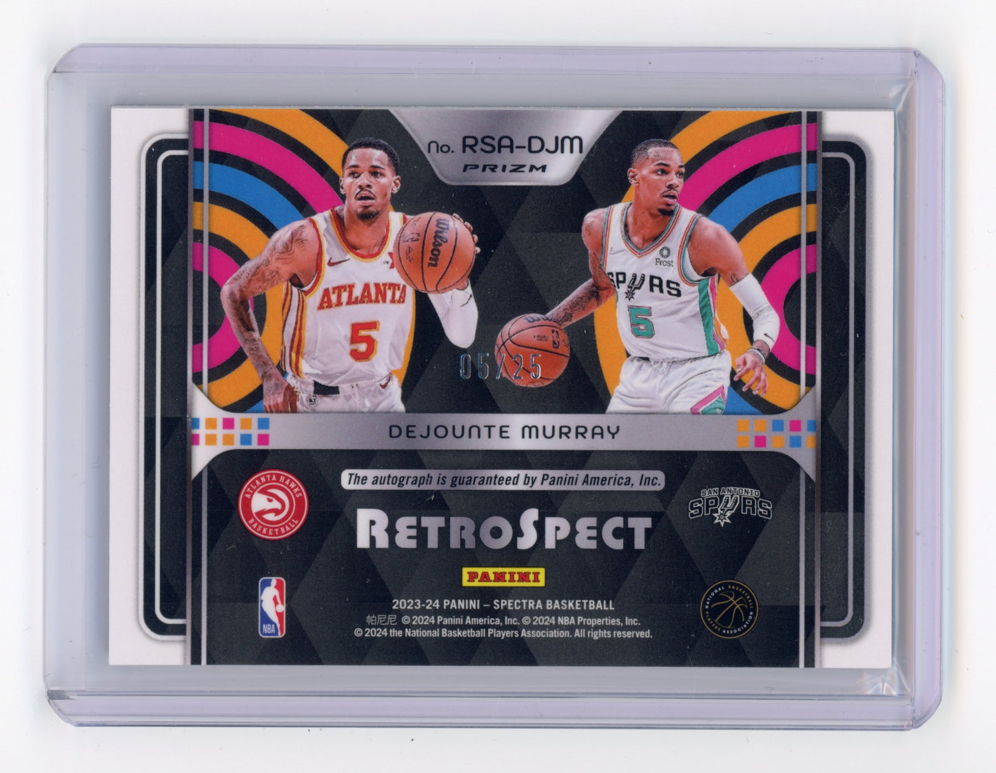 2023 Panini Spectra Dejounte Murray Retrospect Autograph Meta 05/25 #RSA-DJM