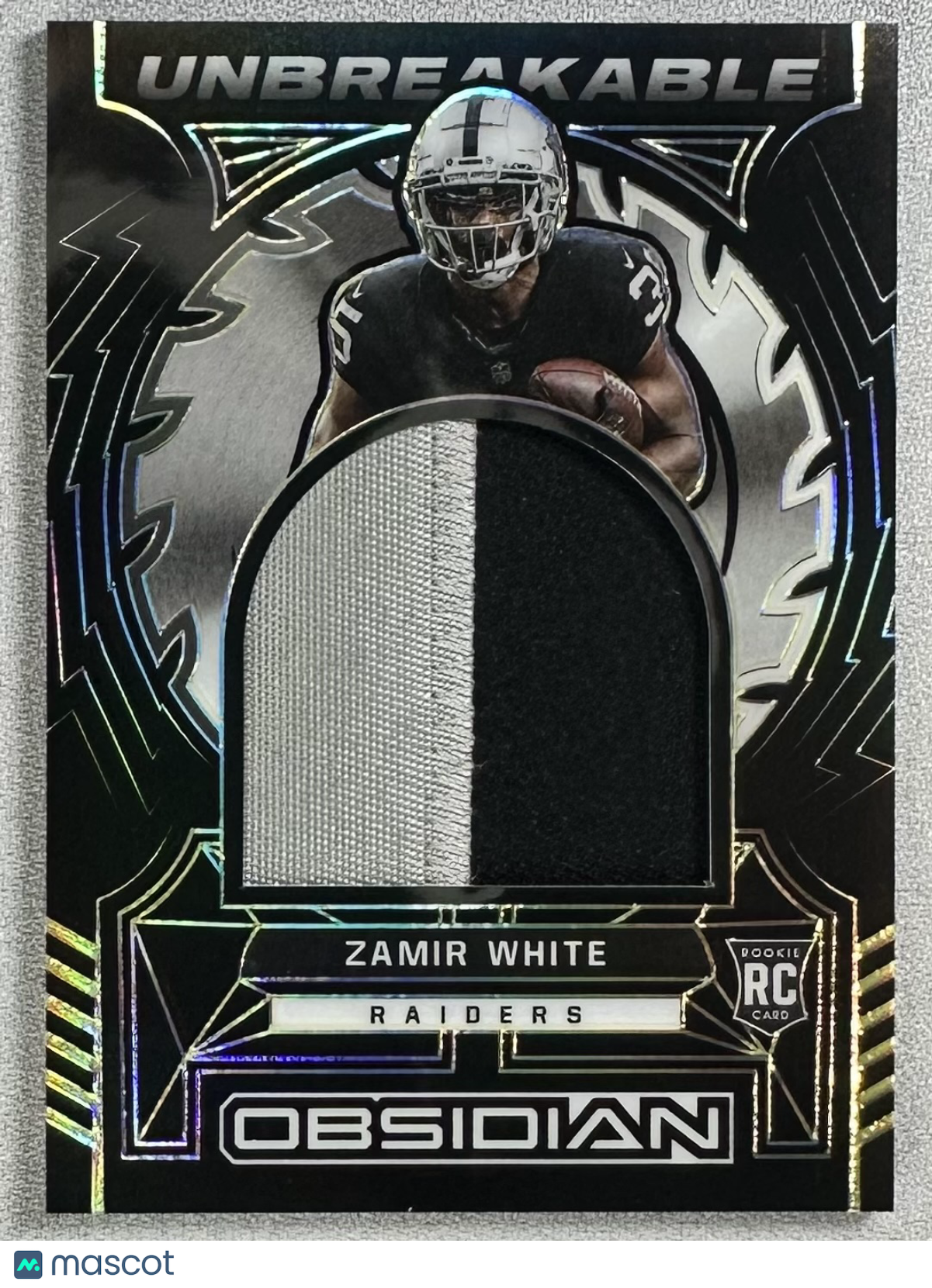 2022 Panini Obsidian Zamir White Unbreakable Material Yellow /25 #UN-ISP RC