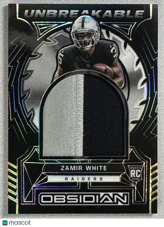 2022 Panini Obsidian Zamir White Unbreakable Material Yellow /25 #UN-ISP RC