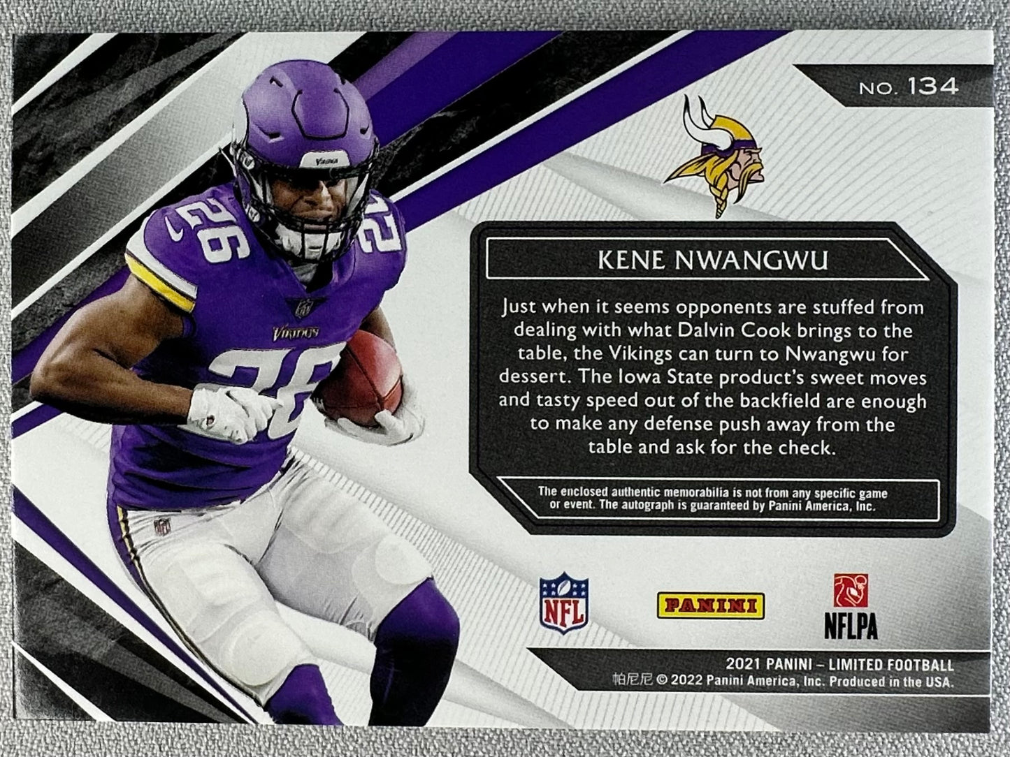 2021 Panini Limited Kene Nwangwu RPA /99 #134 RC