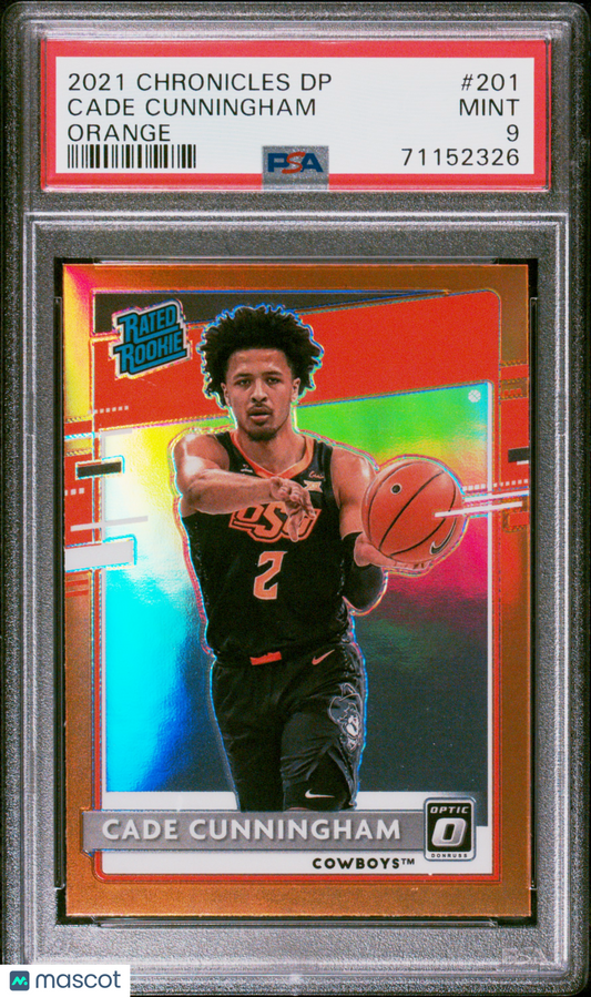 2021-22 Chronicles Draft Picks Cade Cunningham Orange #201 PSA 9