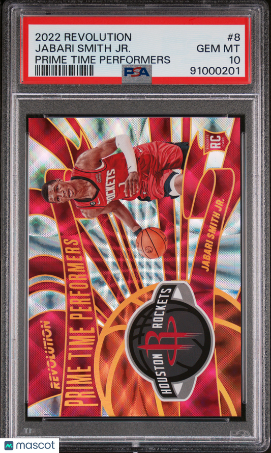 2022 Panini Revolution Jabari Smith JR. Prime Time Performers #8 PSA 10