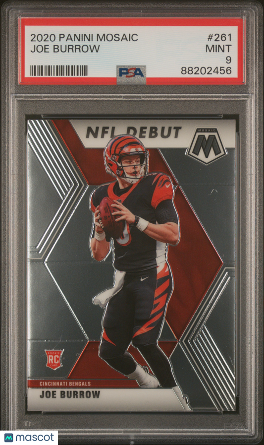 2020 Panini Mosaic Joe Burrow #261 PSA 9