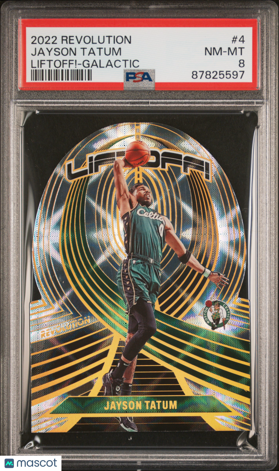 2022-23 Revolution Jayson Tatum Liftoff! Galactic #4 PSA 8