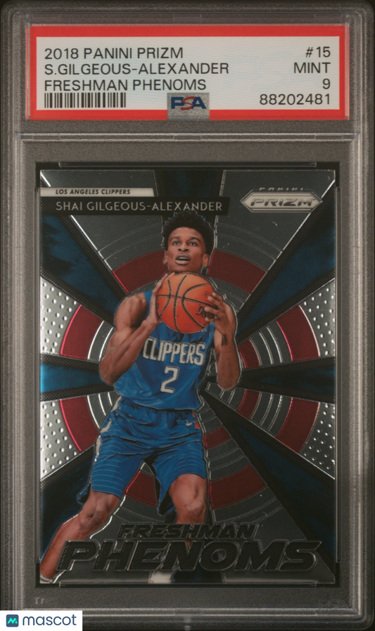 S. Gilgeous-Alexander 2018 Panini Prizm Freshman Phenoms #15 PSA 9 RC