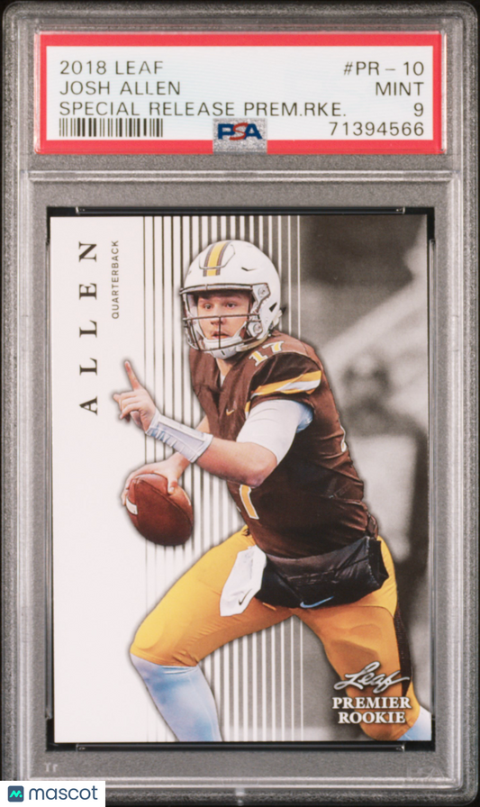 2018 Leaf Special Release Josh Allen Premier Rookie #PR-10 PSA 9