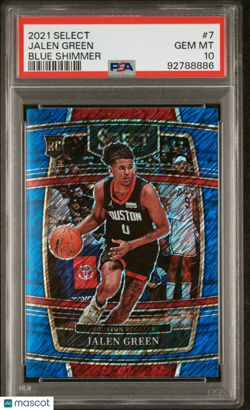 2021 Panini Select Jalen Green Blue Shimmer #7 RC PSA 10