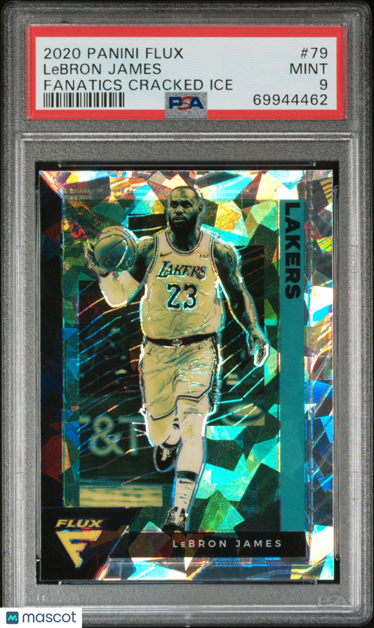 2020-21 Flux LeBron James Fanatics Cracked Ice #79 PSA 9