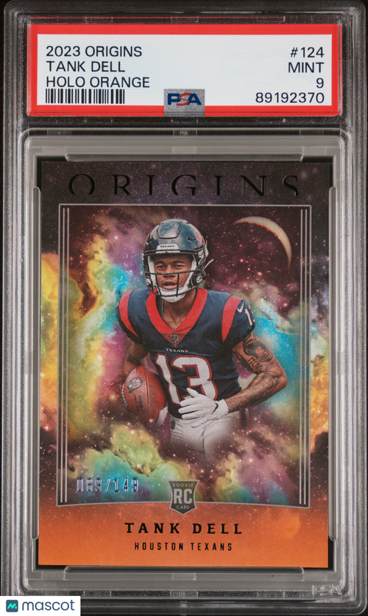 2023 Panini Origins Tank Dell Holo Orange /149 #124 PSA 9