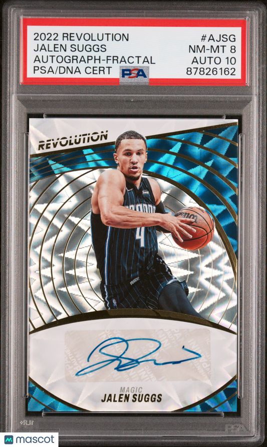 2022 Panini Revolution Jalen Suggs Autographs Fractal /100 #AJSG PSA 8