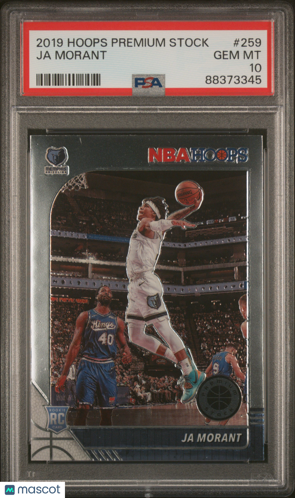 Ja Morant 2019 Panini Hoops Premium Stock #259 PSA 10 RC