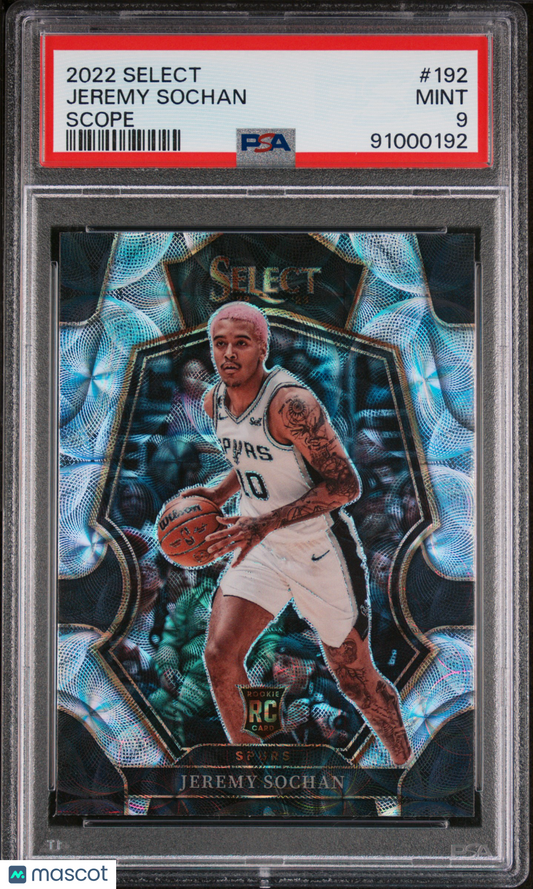2022 Panini Select Jeremy Sochan Scope #192 PSA 9