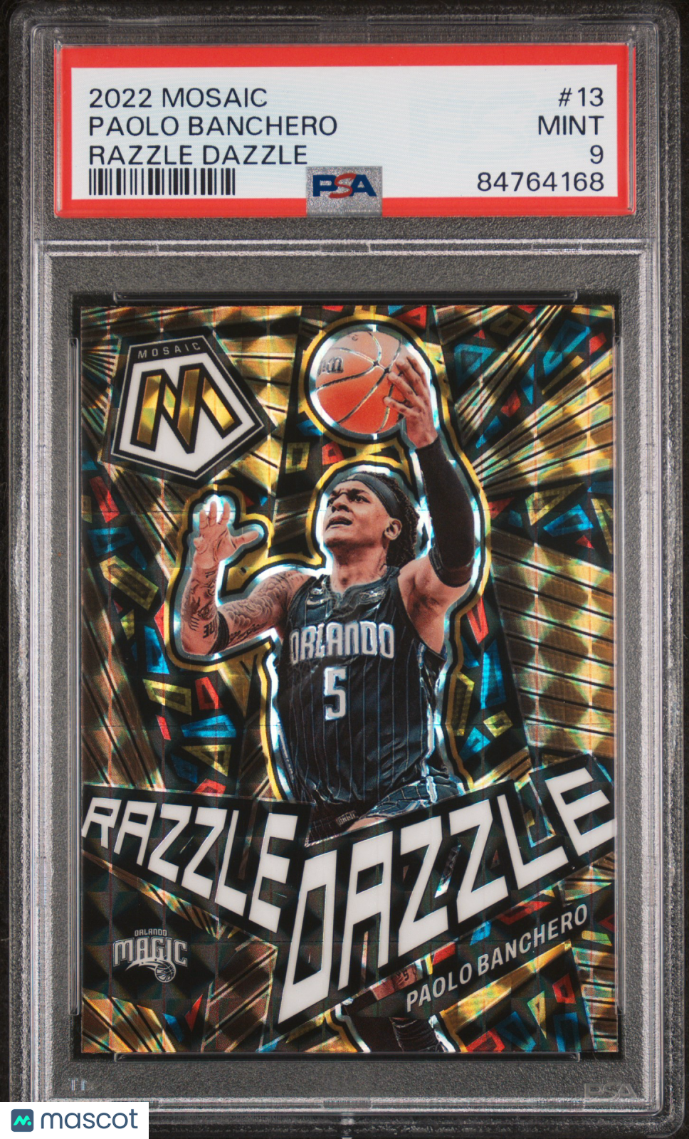 2022 Panini Mosaic Paolo Banchero Razzle Dazzle #13 RC PSA 9