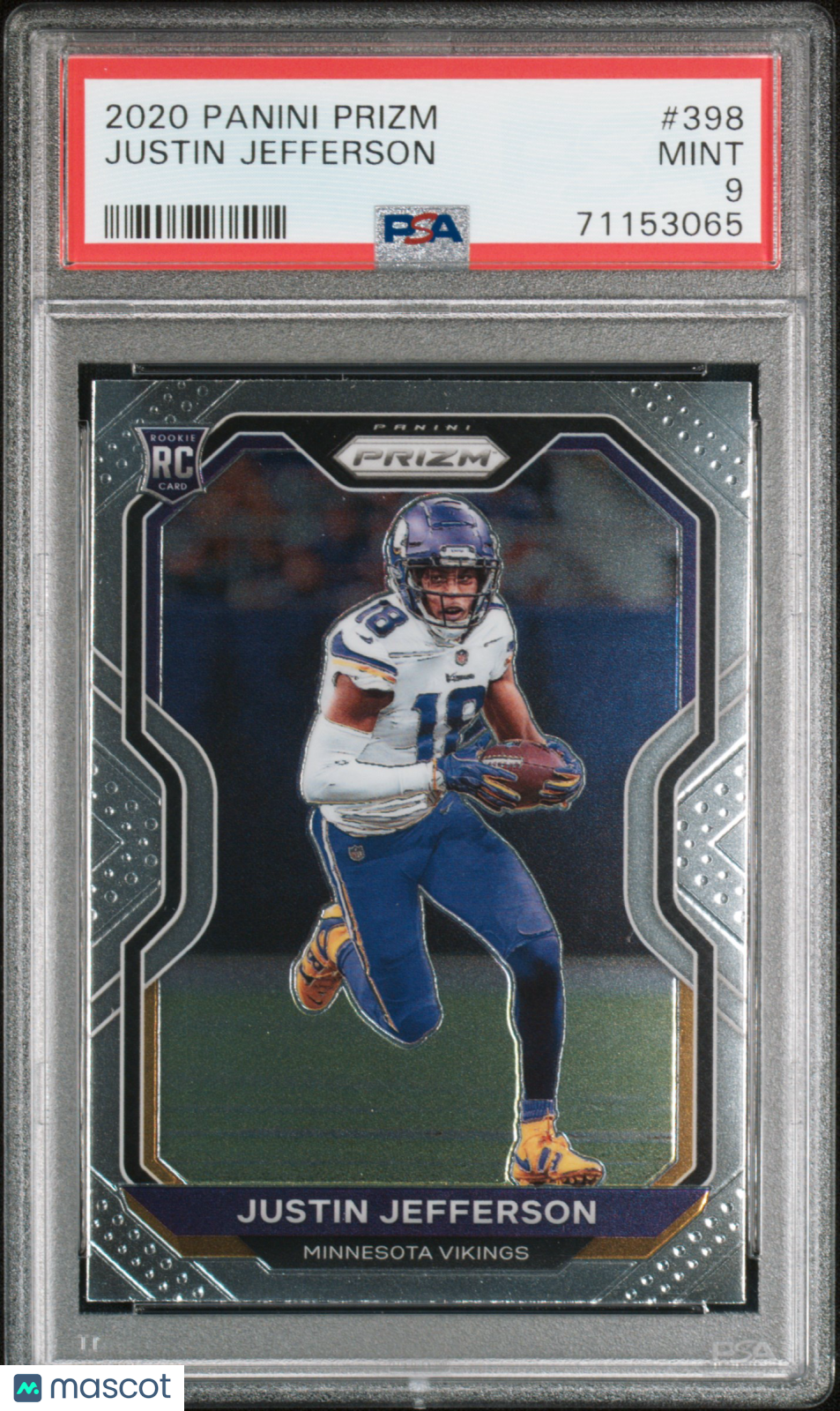 2020 Panini Prizm Justin Jefferson #398 PSA 9