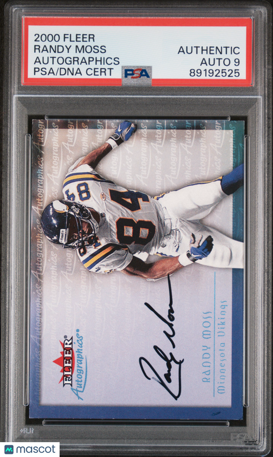 Randy Moss 2000 Fleer Autographics PSA 9 9