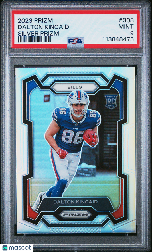 2023 Panini Prizm Dalton Kincaid Silver RC #308 PSA 9