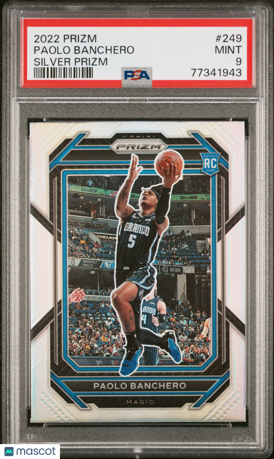 2022 Panini Prizm Paolo Banchero Silver #249 RC PSA 9