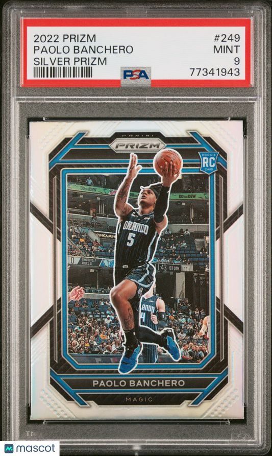 2022 Panini Prizm Paolo Banchero Silver #249 RC PSA 9