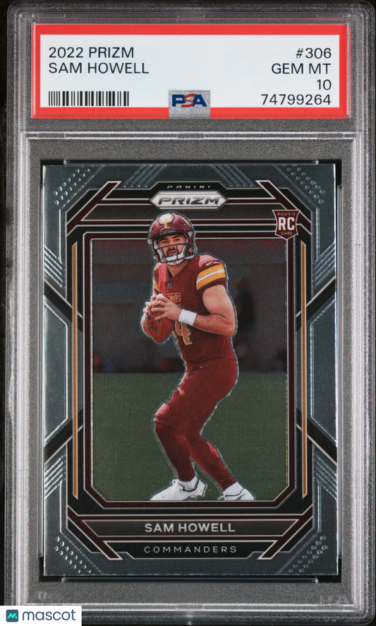 2022 Panini Prizm Sam Howell RC #306 PSA 10