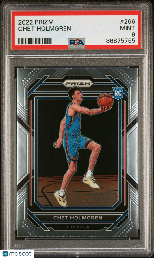 2022 Panini Prizm Chet Holmgren #266 PSA 9
