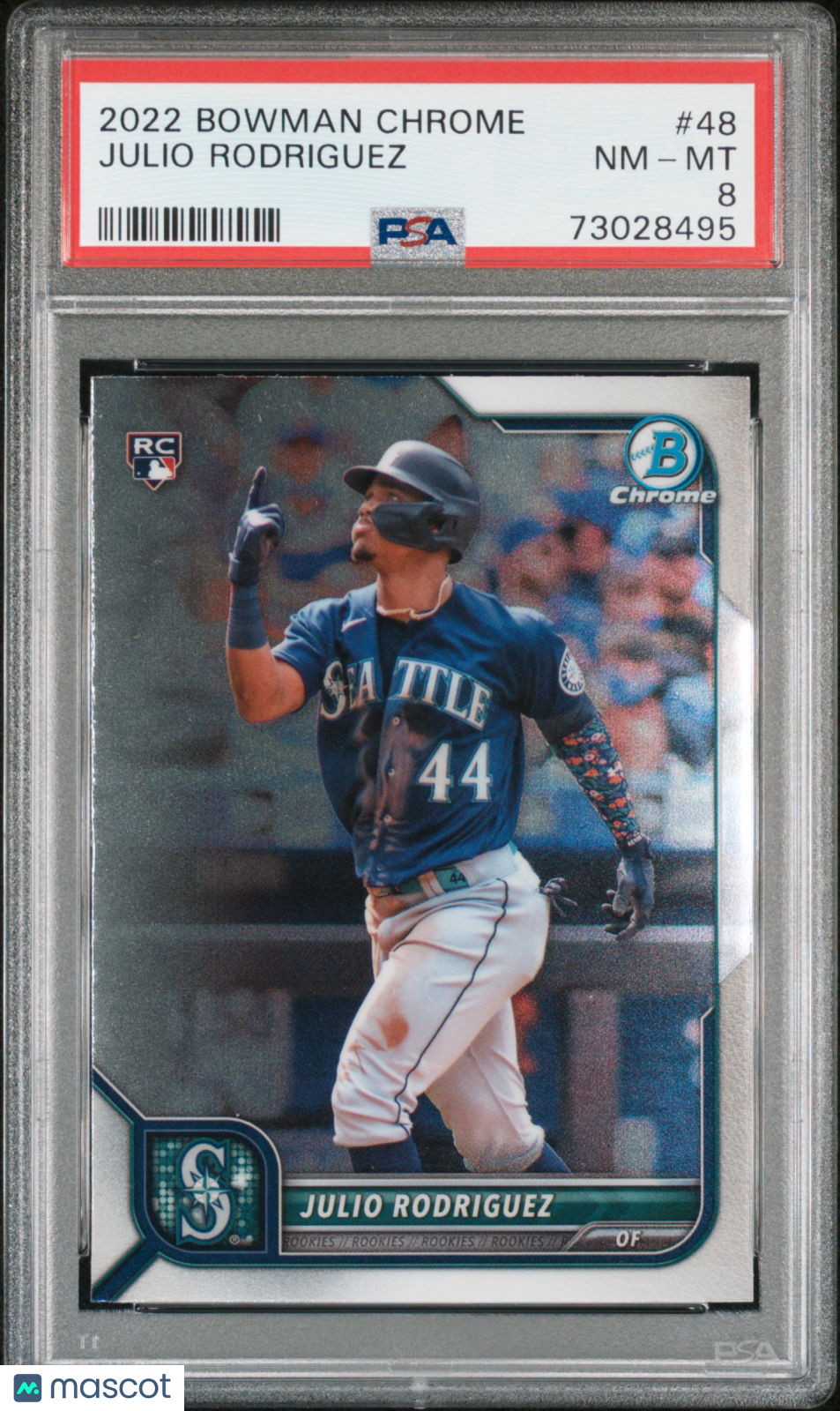 2022 Bowman Chrome Julio Rodriguez #48 PSA 8