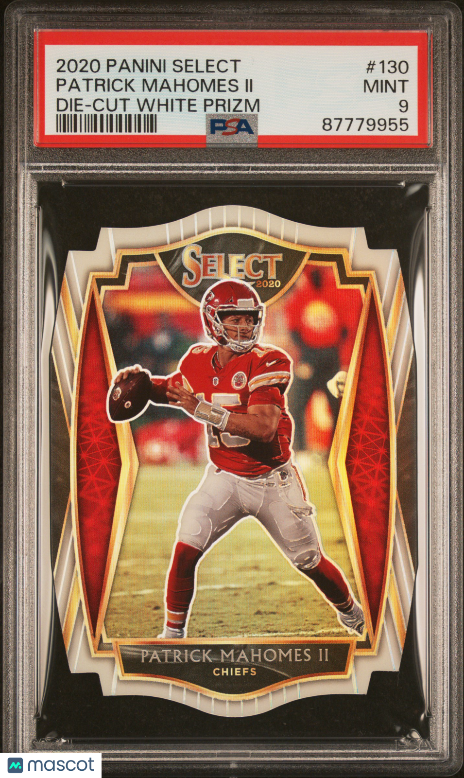 2020 Panini Select Patrick Mahomes II Die Cut White Prizm #130 PSA 9