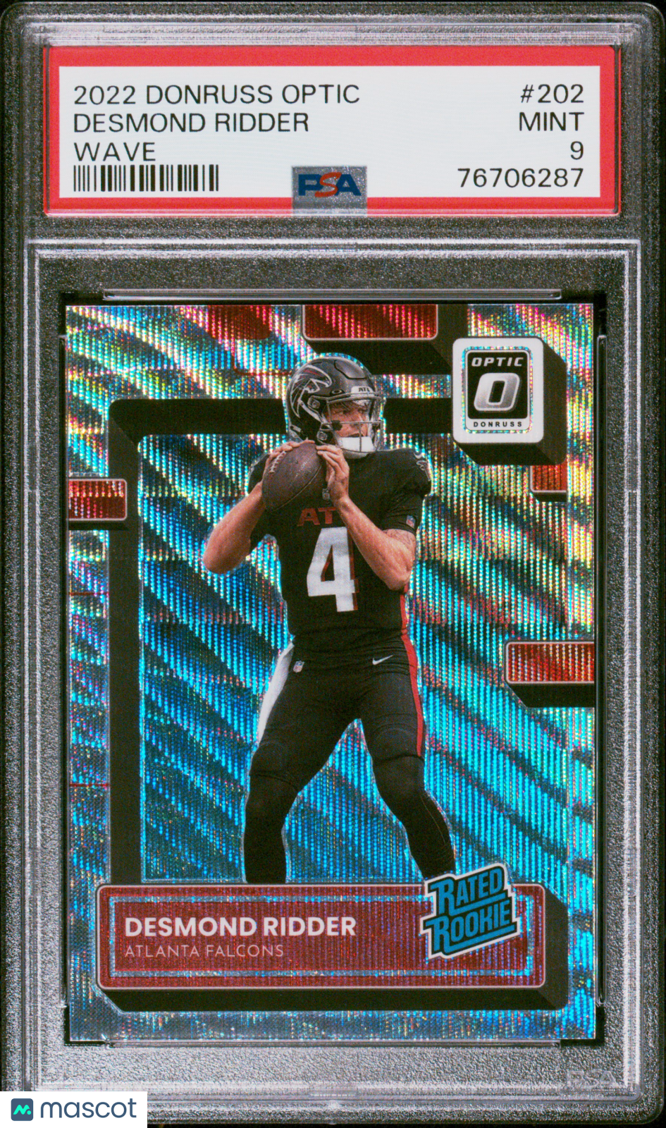 2022 Panini Donruss Optic Desmond Ridder Wave /300 #202 PSA 9