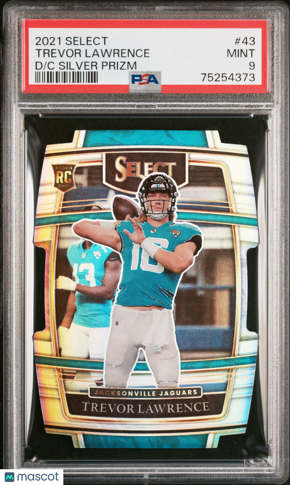 Trevor Lawrence 2021 Panini Select Die-Cut Silver Prizm #43 PSA 9 RC