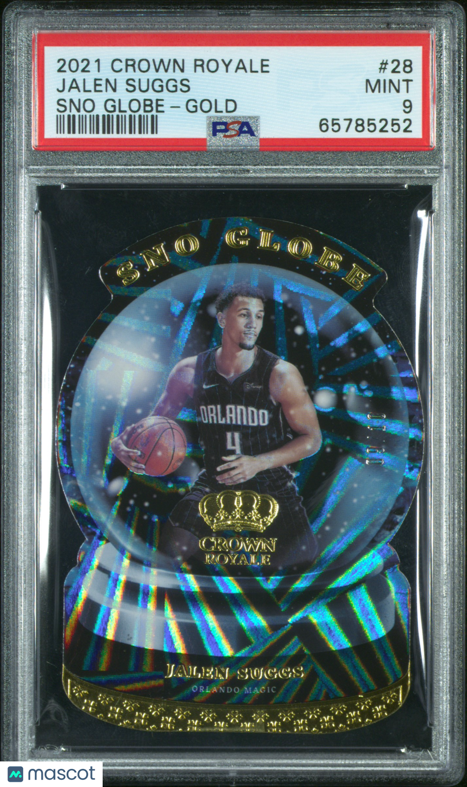 Jalen Suggs 2021 Panini Crown Royale Sno Globe Gold /10 #28 PSA 9 RC