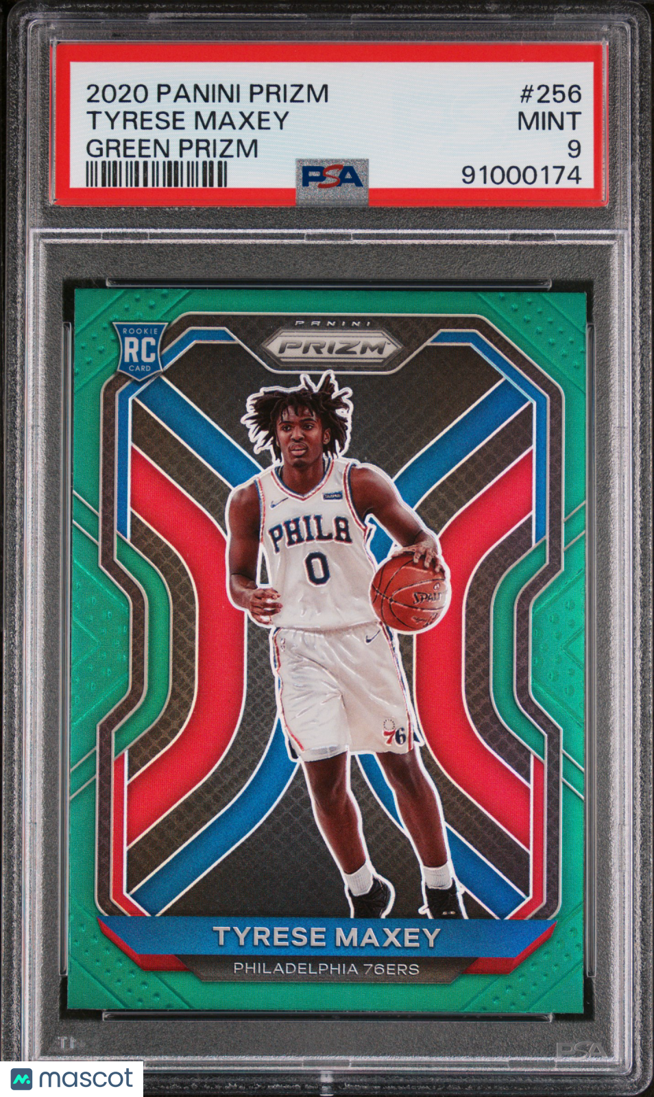 Tyrese Maxey 2020 Panini Prizm Green #256 PSA 9 RC