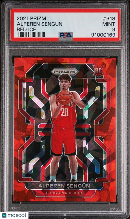 Alperen Sengun 2021 Panini Prizm Red Ice #318 PSA 9 RC