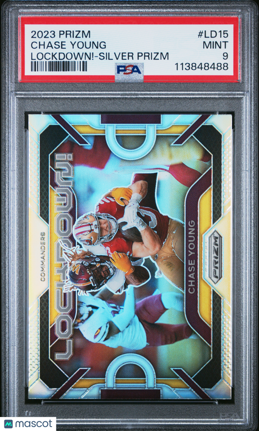 2023 Panini Prizm Chase Young Lockdown! Silver #LD15 PSA 9