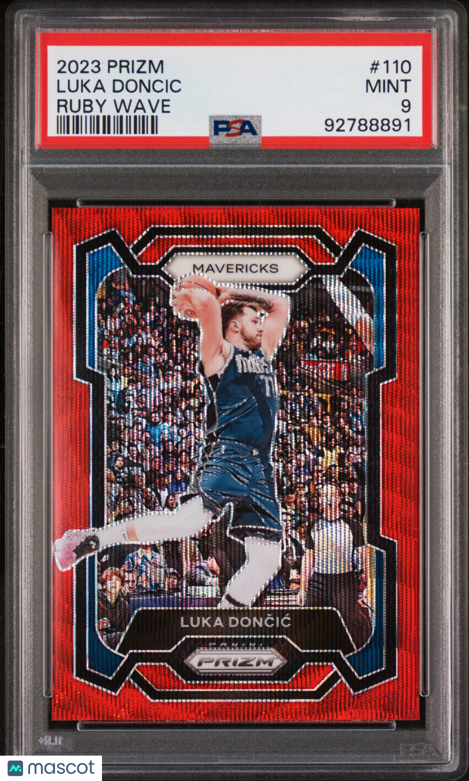 2023 Panini Prizm Luka Doncic Ruby Wave #110 PSA 9