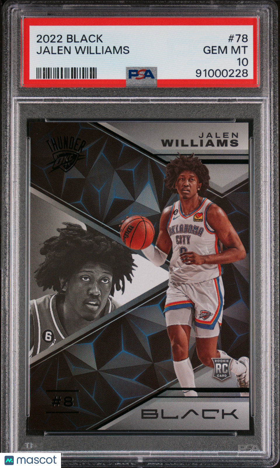 2022 Panini Black Jalen Williams #78 PSA 10