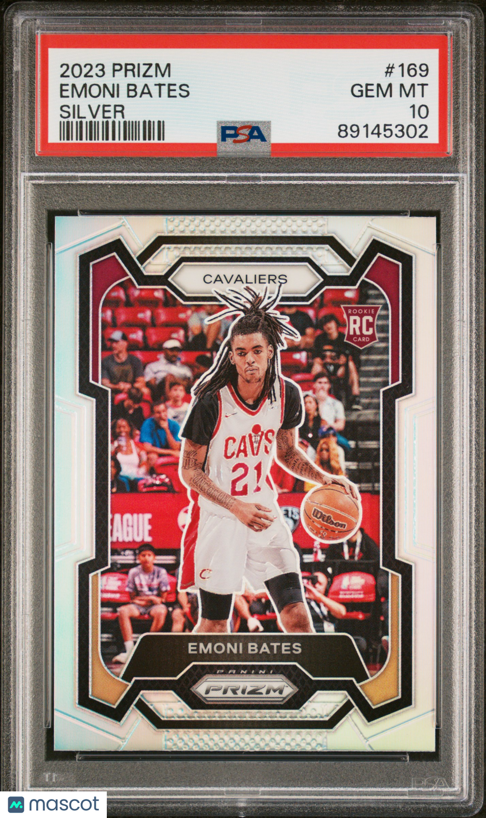 2023 Panini Prizm Emoni Bates Silver Prizm #169 RC PSA 10