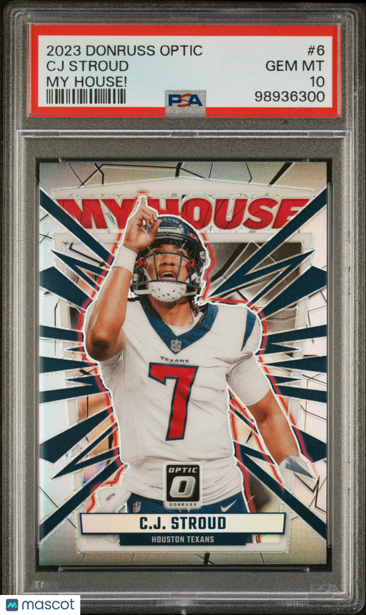 2023 Panini Donruss Optic CJ Stroud My House! #6 RC PSA 10