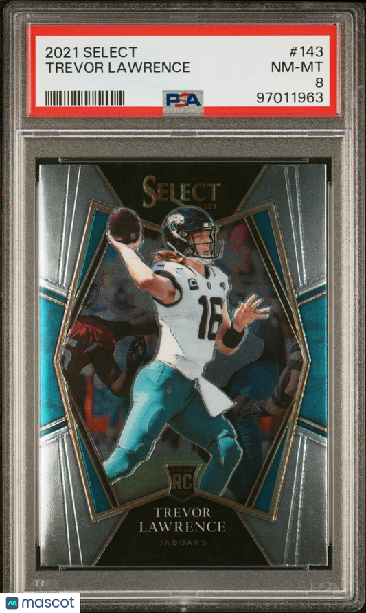 Trevor Lawrence 2021 Panini Select #143 PSA 8 RC