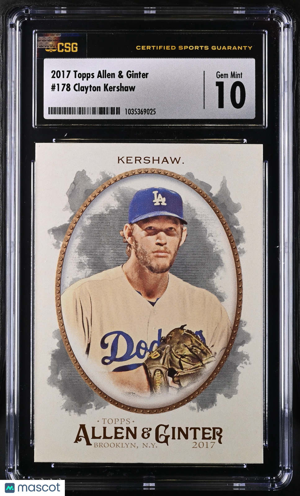 2017 Allen & Ginter Clayton Kershaw #178 CSG 10