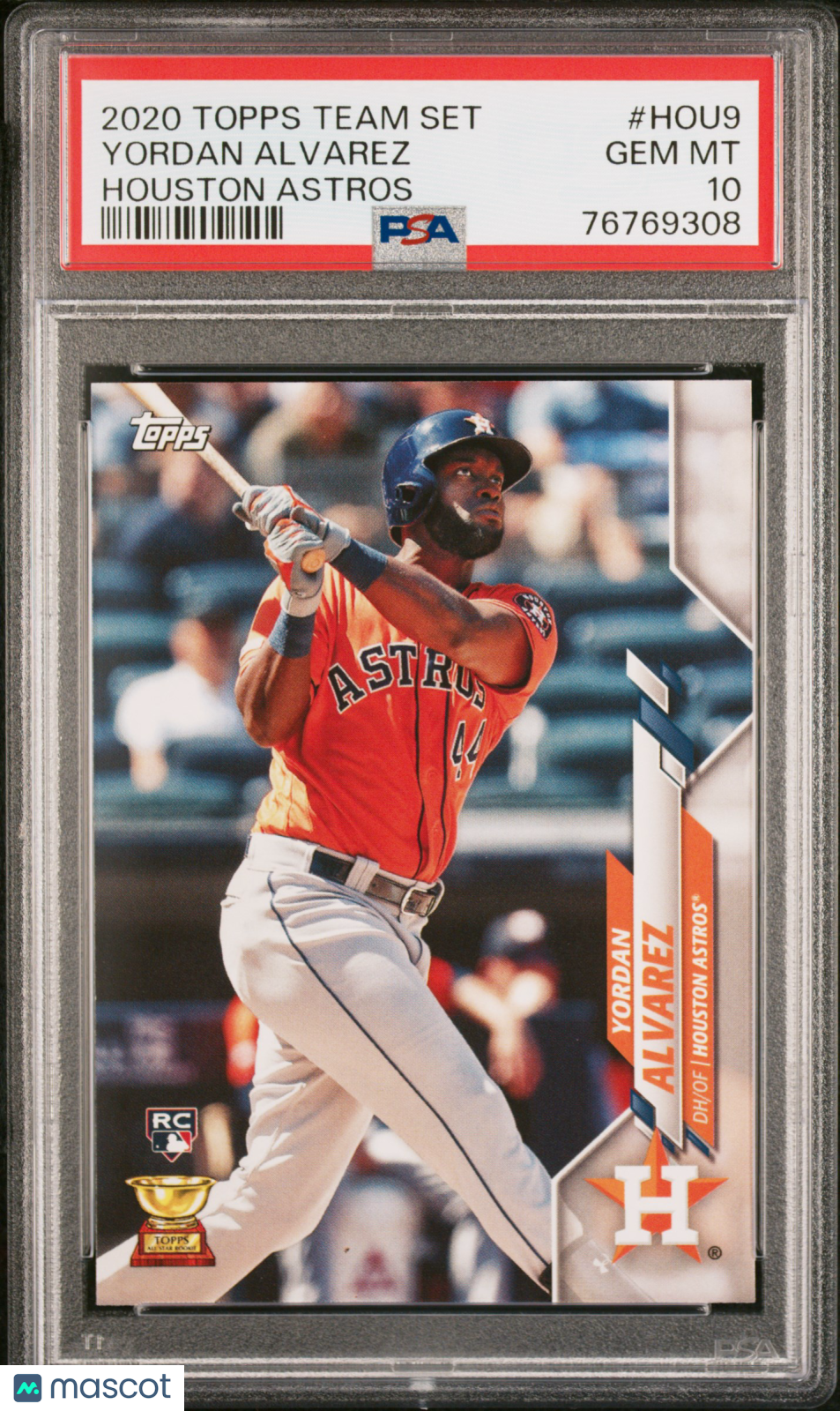 2020 Topps Team Set Yordan Alvarez Houston Astros #HOU9 PSA 10