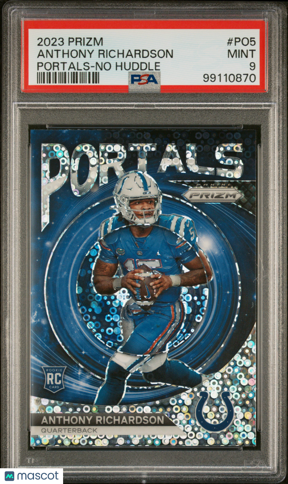 2023 Panini Prizm Anthony Richardson Portals No Huddle #PO5 RC PSA 9