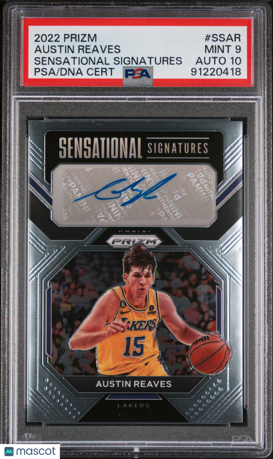 2022 Panini Prizm Austin Reaves Sensational Signatures #SSAR PSA 9