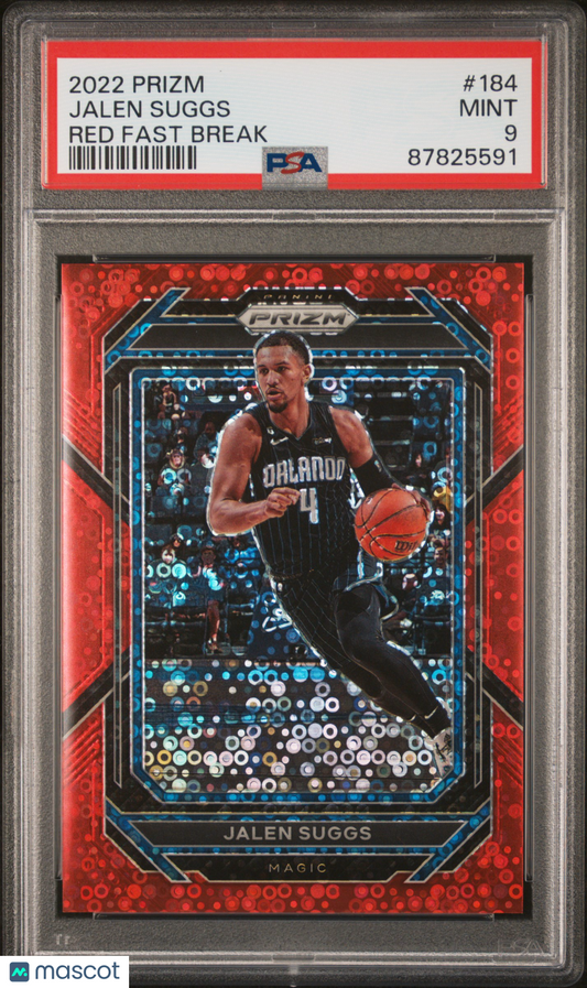 2022-23 Prizm Jalen Suggs Red Fast Break /100 #184 PSA 9